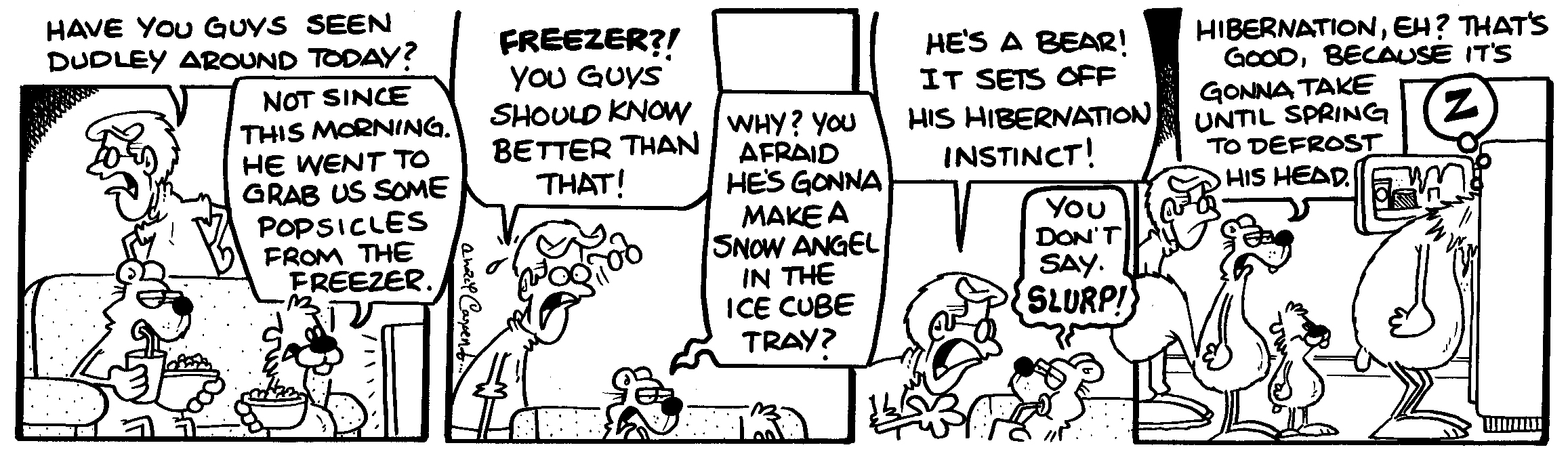 Original TUNDRA ink drawing: FREEZER
