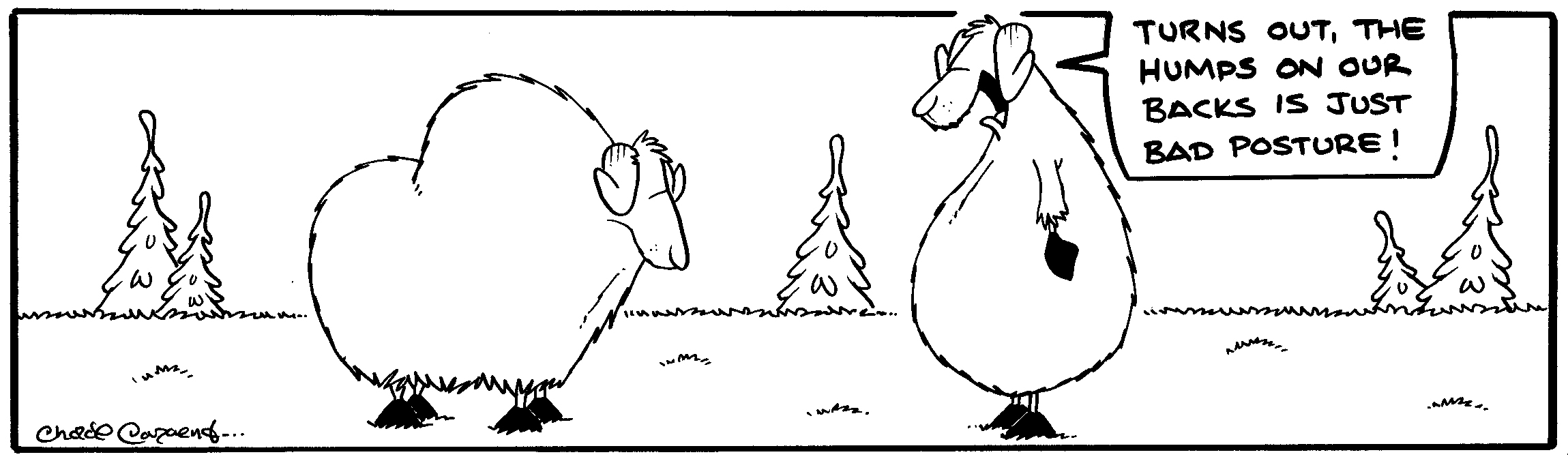 Original TUNDRA ink drawing: POSTURE